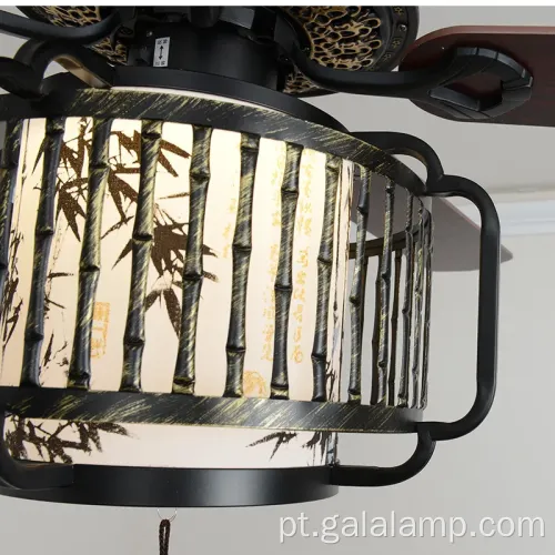 Lustre de ventilador de teto clássico para decoração de casa